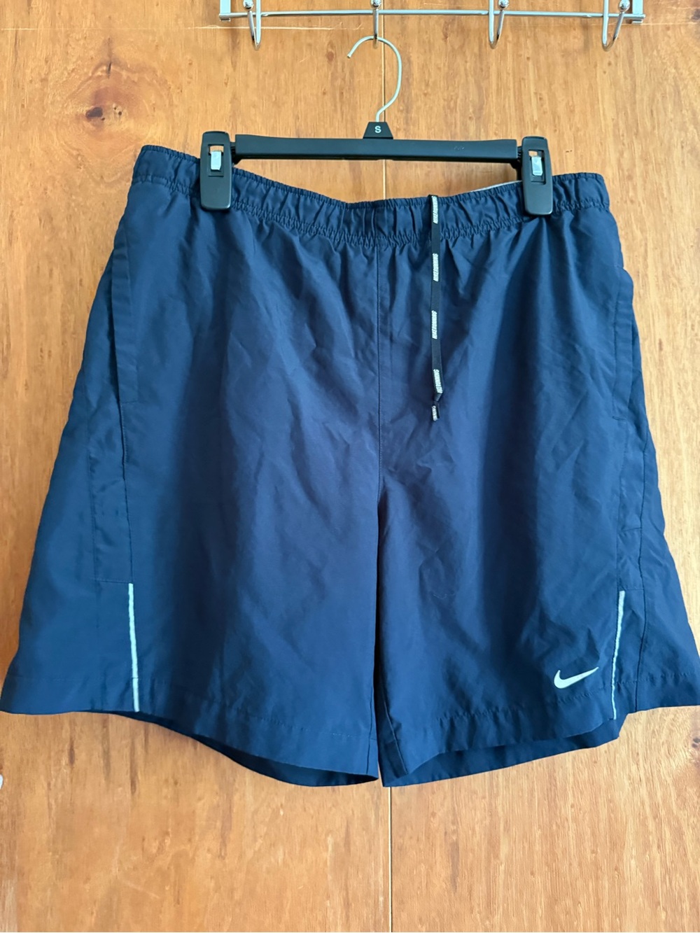 Nike Men's Black Athletic Shorts with Reflective Trim